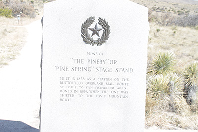 Memorial for stage Line